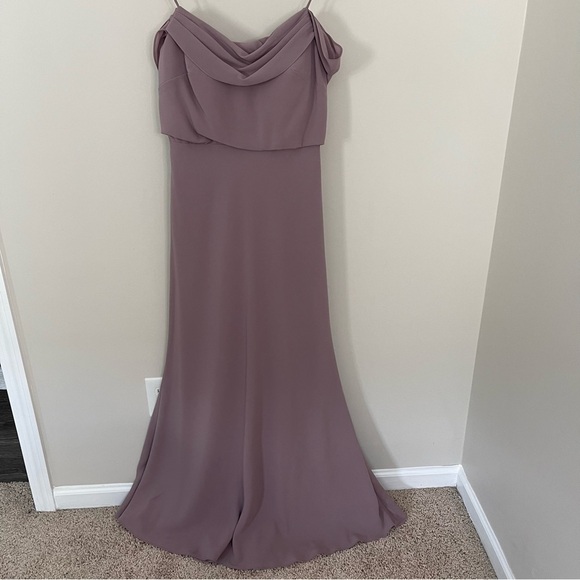 Jenny Yoo Collection Sabine Gown Size 2, Fig , Fully Lined Zipper Closure - Picture 5 of 8
